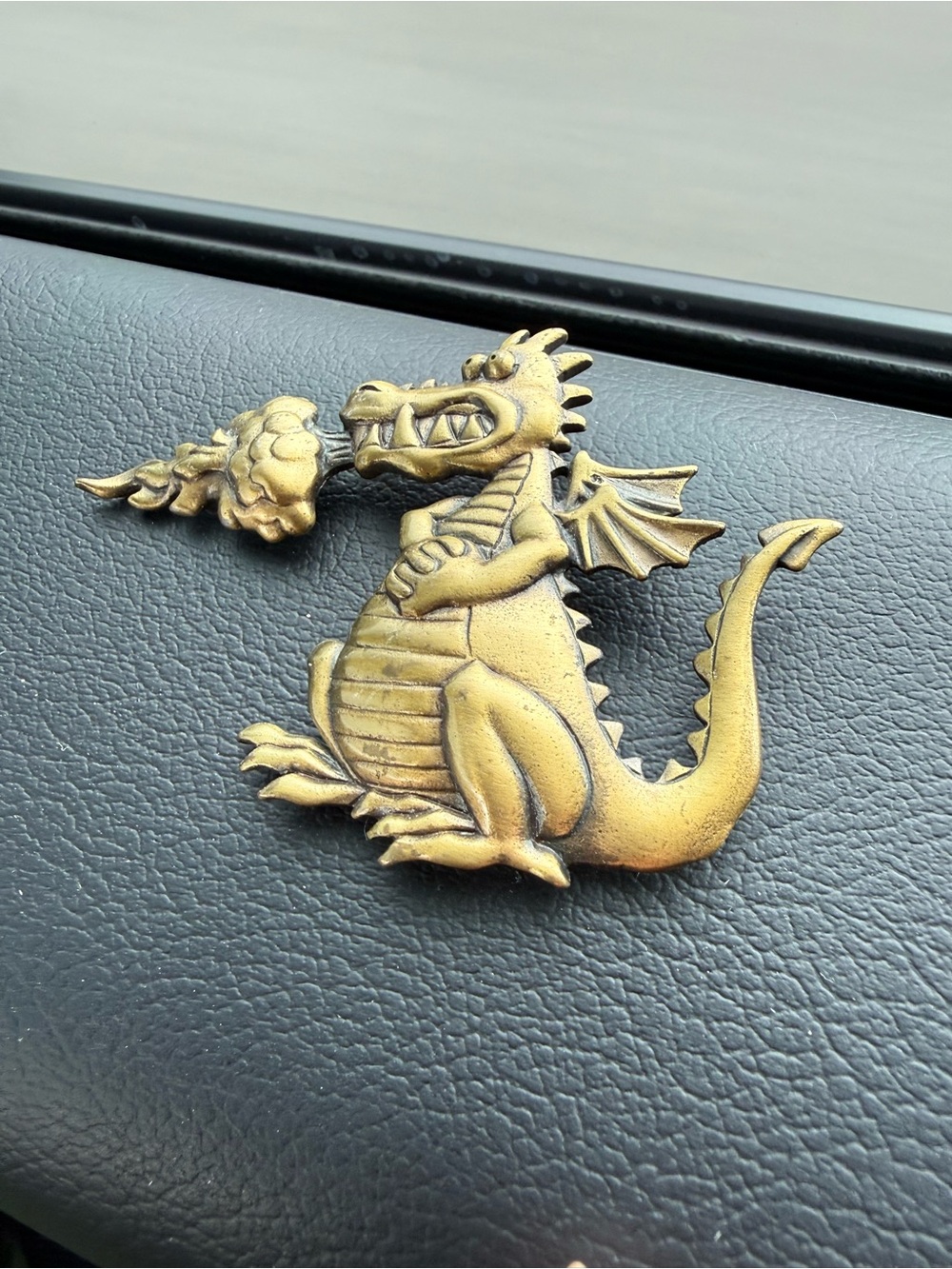 Vintage Bronze Dragon Pin Brooch - Jewelry